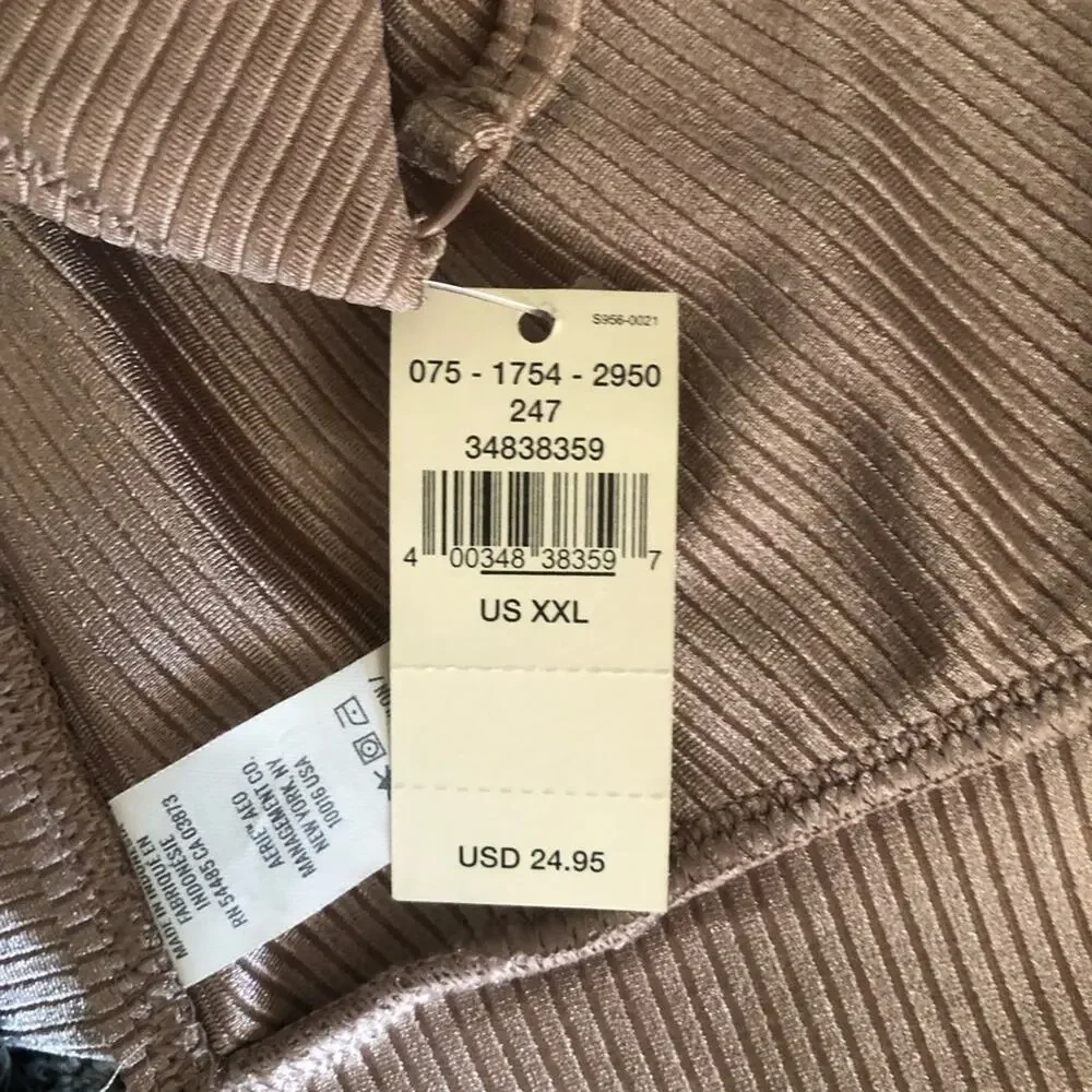 Aerie NWT Shiny Ribbed Textured Cheekier String Bikini Bottom Extra Extra Large